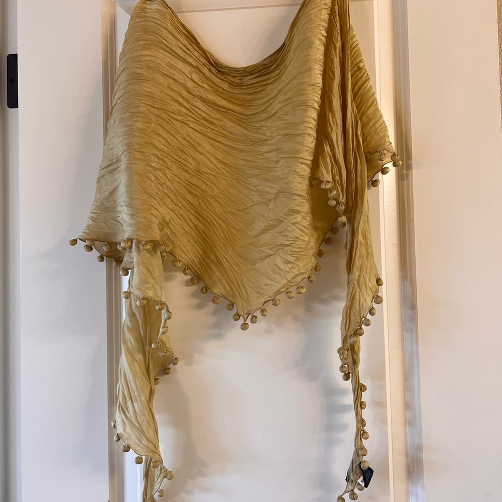 Silk scarf by Eileen fisher in champagne color!